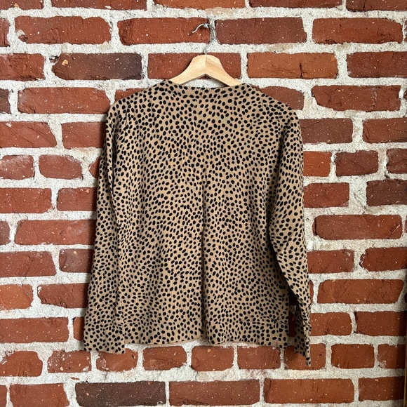 J.Crew Teddie Sweater in Spotted Print – Size M - Picture 2 of 2